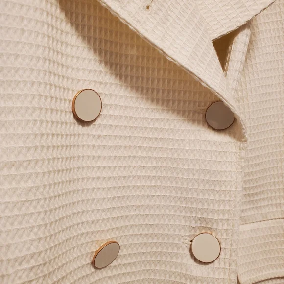 Talbots Winter White Double-Breasted Jacket 22W EUC - Picture 4 of 12